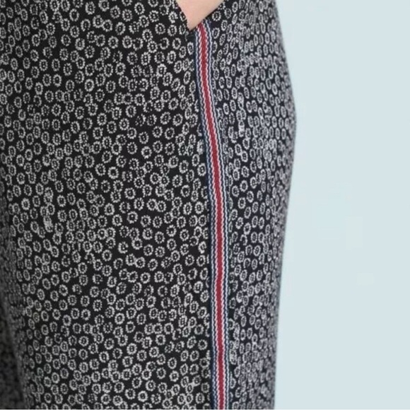 Anthropologie Ett Twa Track-Striped Joggers pants Flower Printed size S - Picture 4 of 12